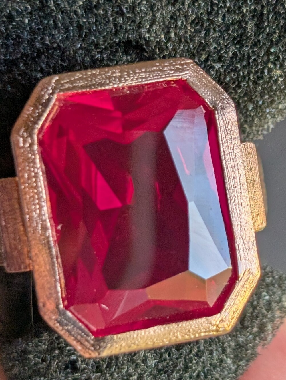 Synthetic Ruby Copper Ring